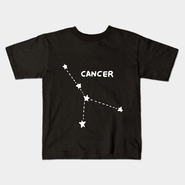 Zodiac Sign - Cancer Kids T-Shirt by Uwaki